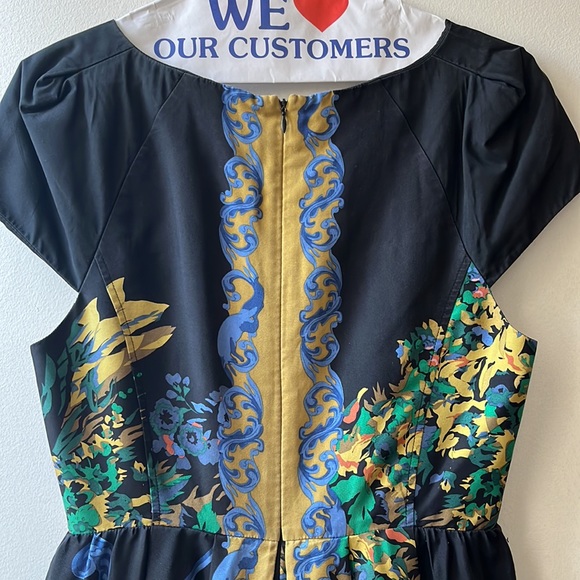 Tibi Baroque Scarf Cap Sleeve Dress - Picture 6 of 8